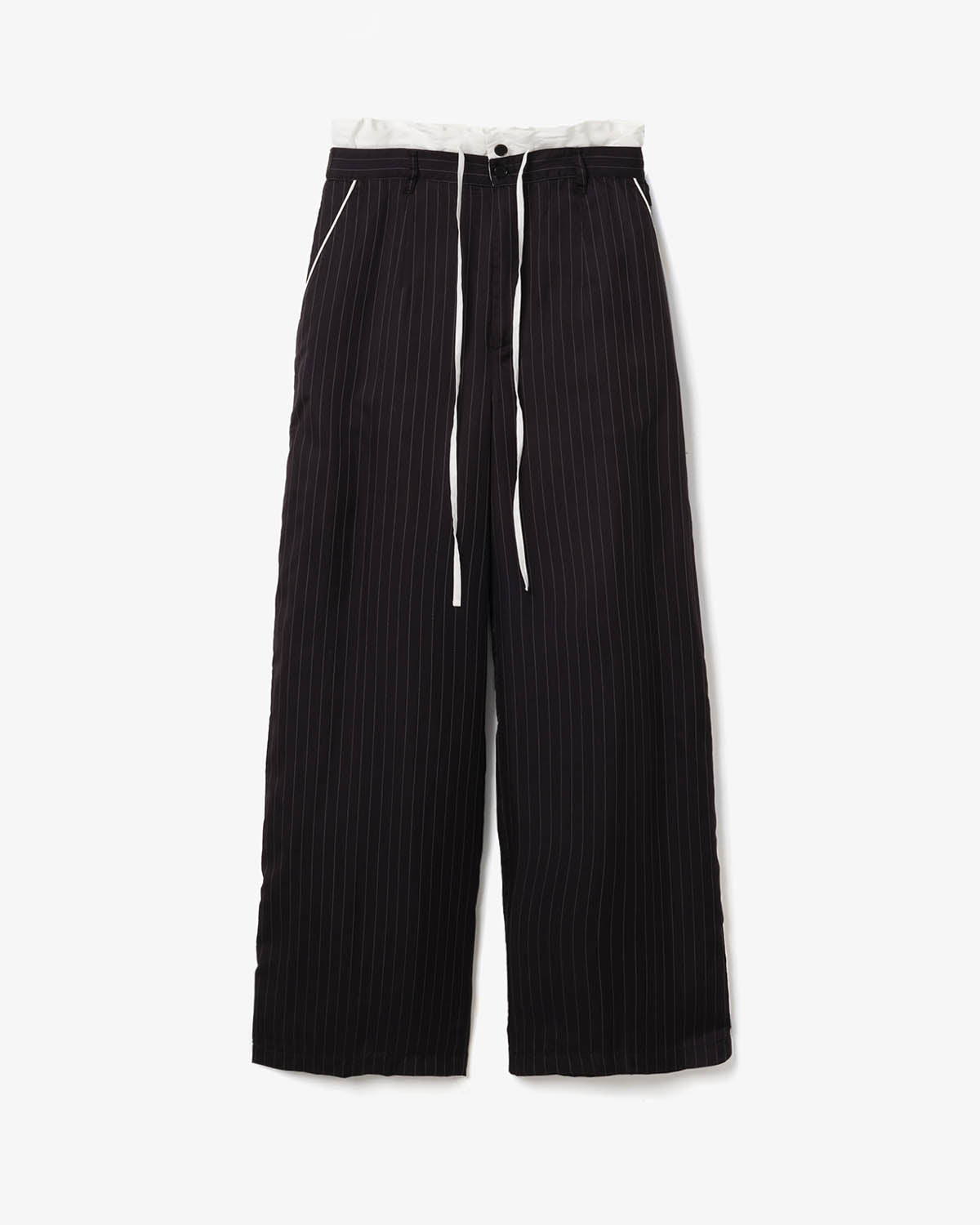 STRIPE CUPRO PIPING PAJAMA PANTS