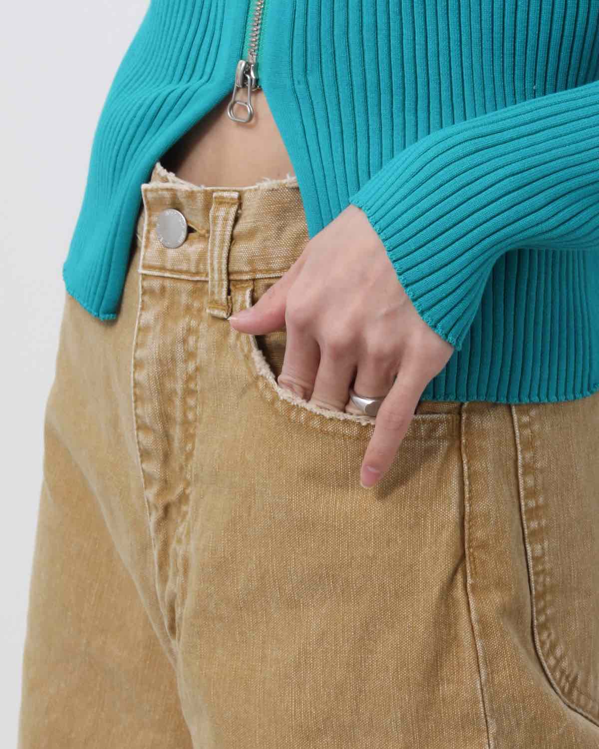 SULFUR DYE HEAVY DUCK CLOTH 5 POCKET PANTS