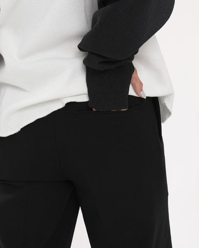HIGH GAUGE WOOL LOW WAIST SLACKS