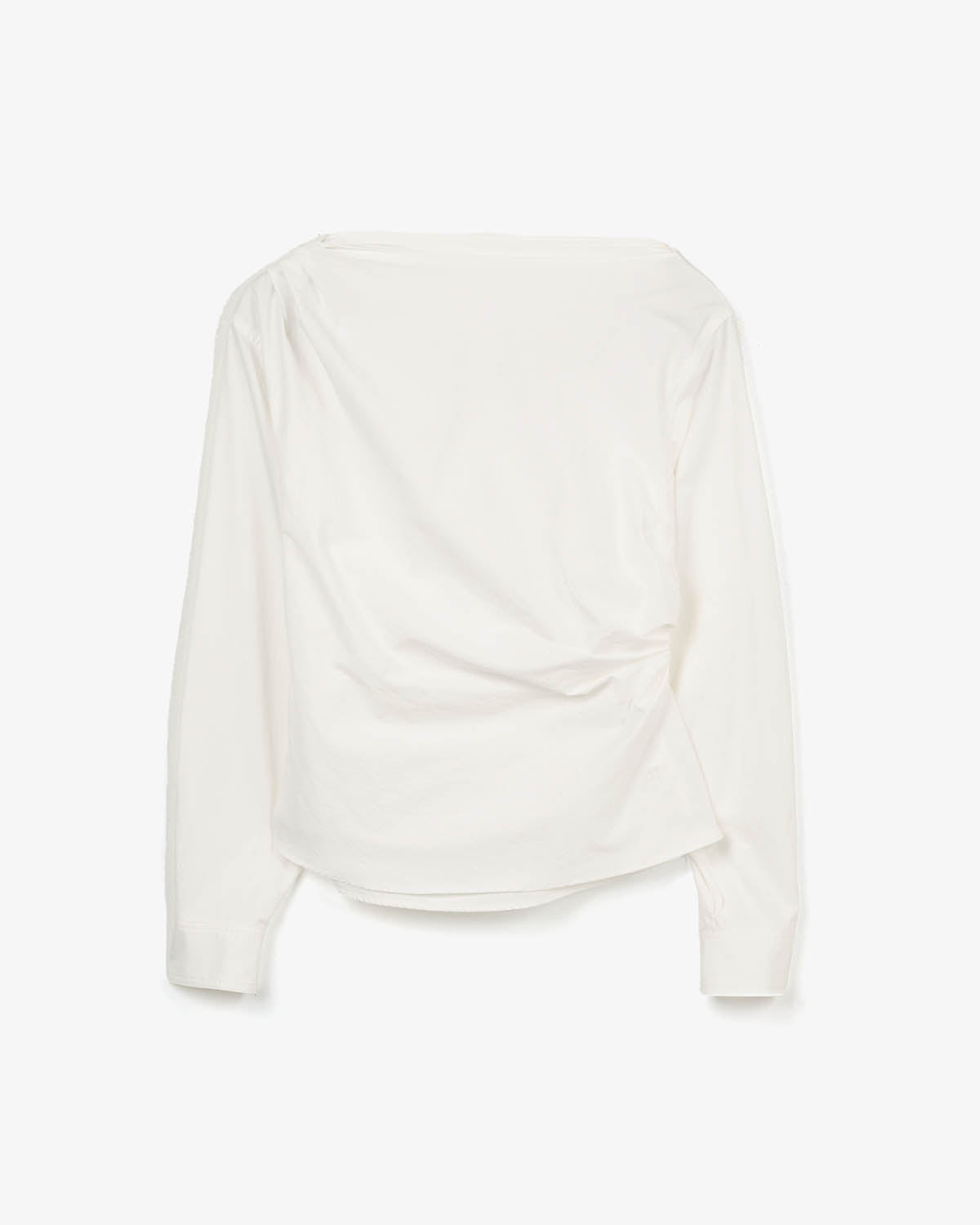 WASHED COTTON BROAD TUCK GATHER P/O SHIRT
