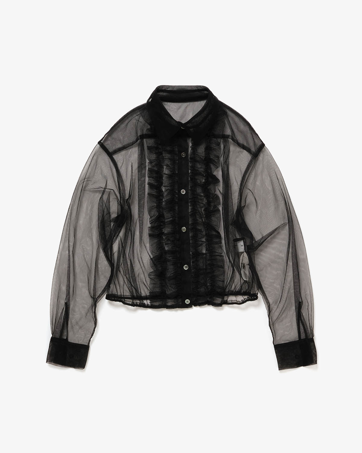 NYLON TULLE FRILLS SHIRTS