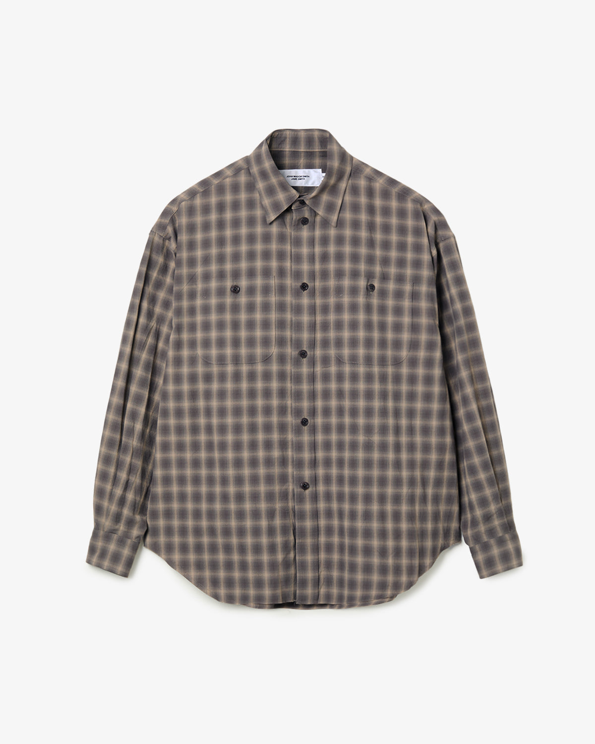 POLYESTER SHADOW CHECK WORK SHIRT