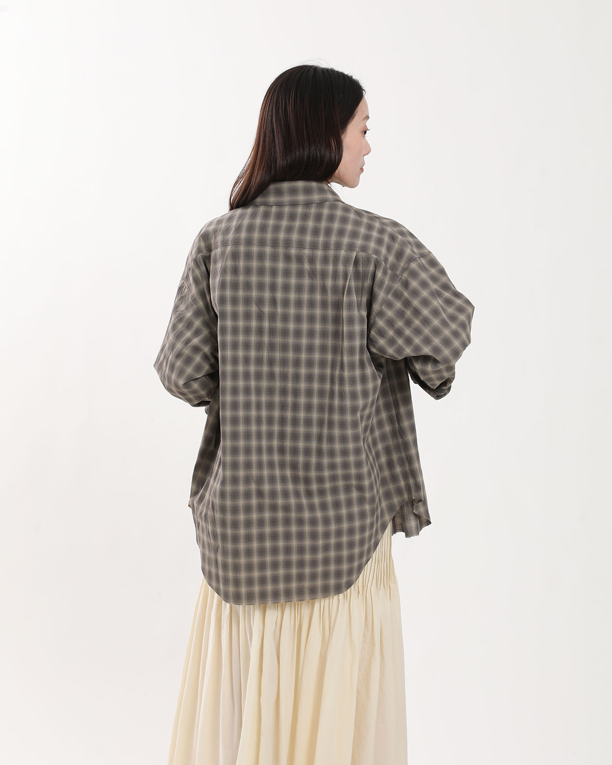 POLYESTER SHADOW CHECK WORK SHIRT