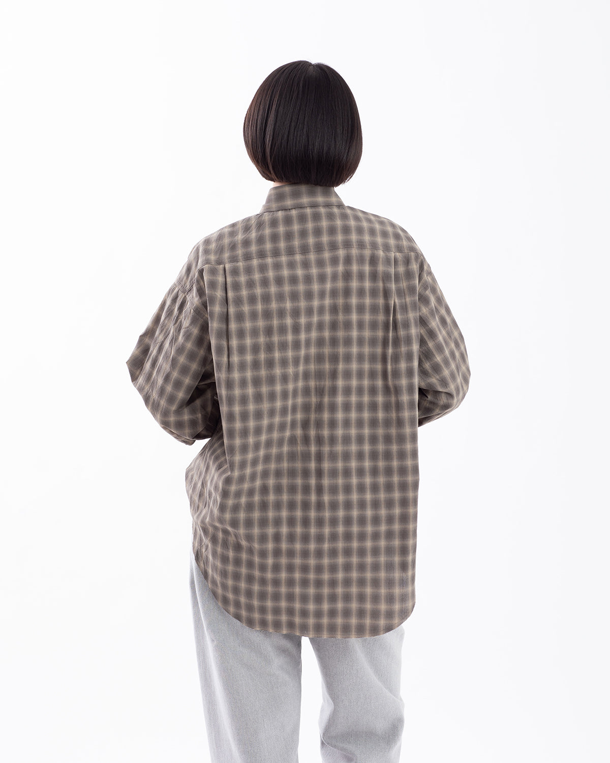 POLYESTER SHADOW CHECK WORK SHIRT