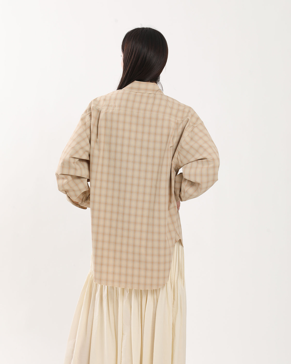 POLYESTER SHADOW CHECK WORK SHIRT