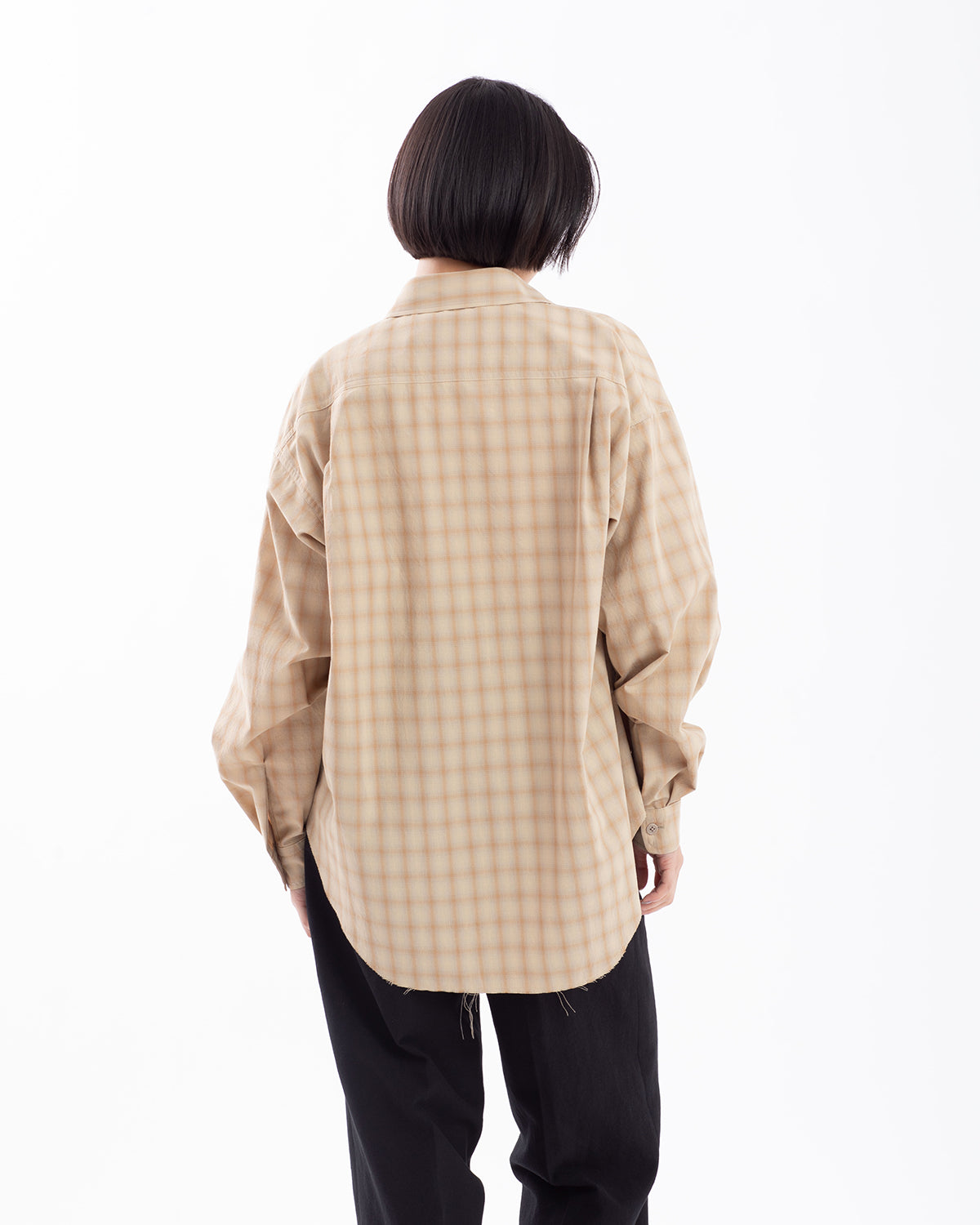 POLYESTER SHADOW CHECK WORK SHIRT