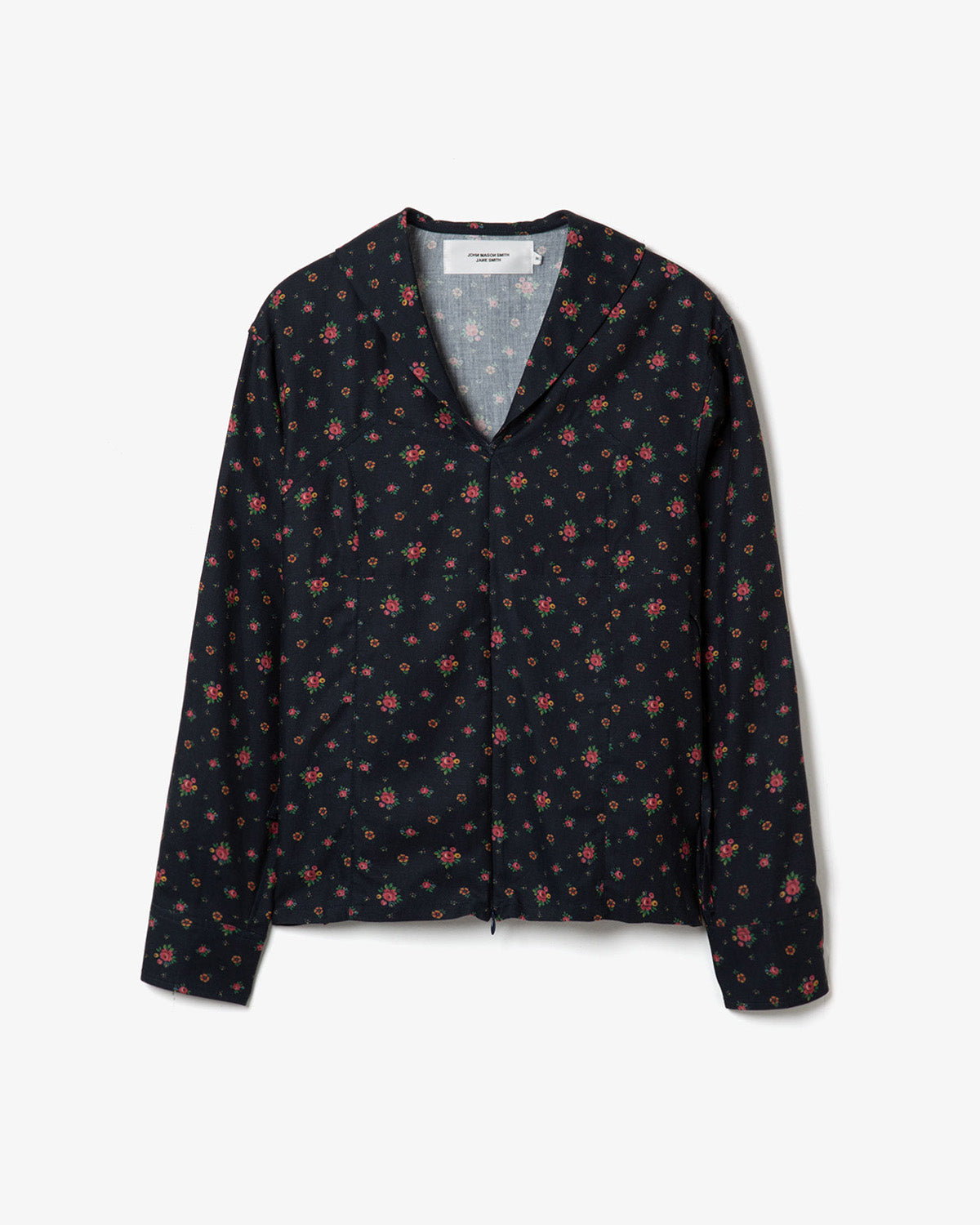 FLOWER PRINT SAILOR COLLAR SHIRT