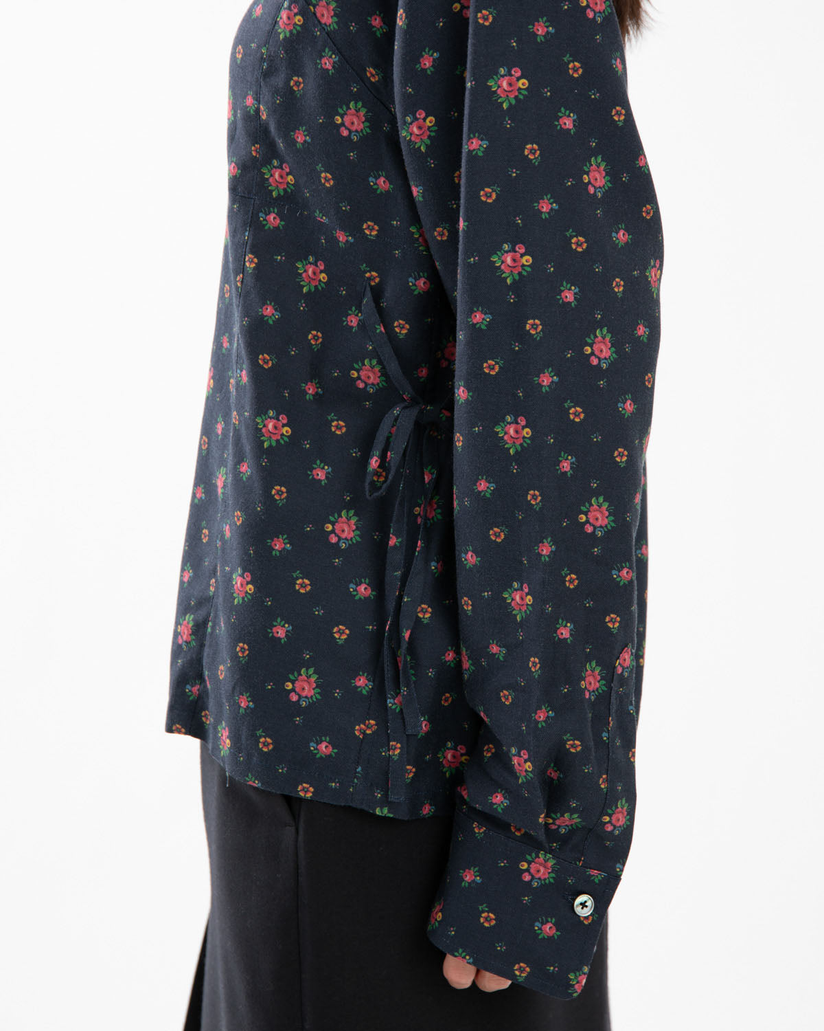FLOWER PRINT SAILOR COLLAR SHIRT