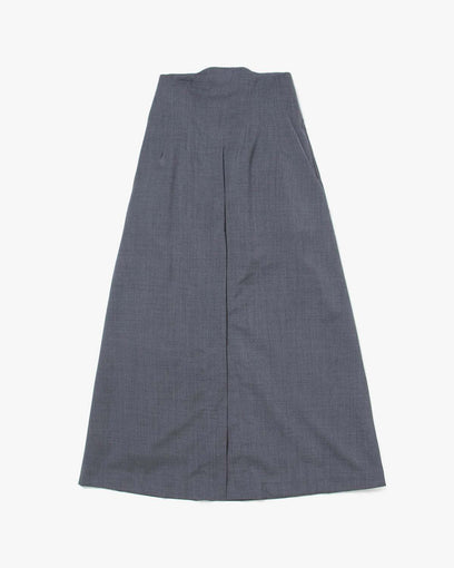 POLYESTER WOOL TROPICAL HIGH WAIST SKIRT