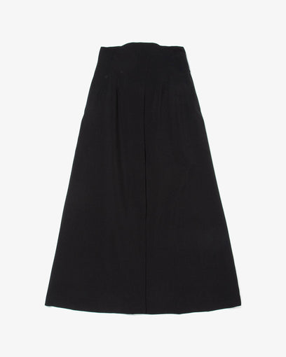 POLYESTER WOOL TROPICAL HIGH WAIST SKIRT