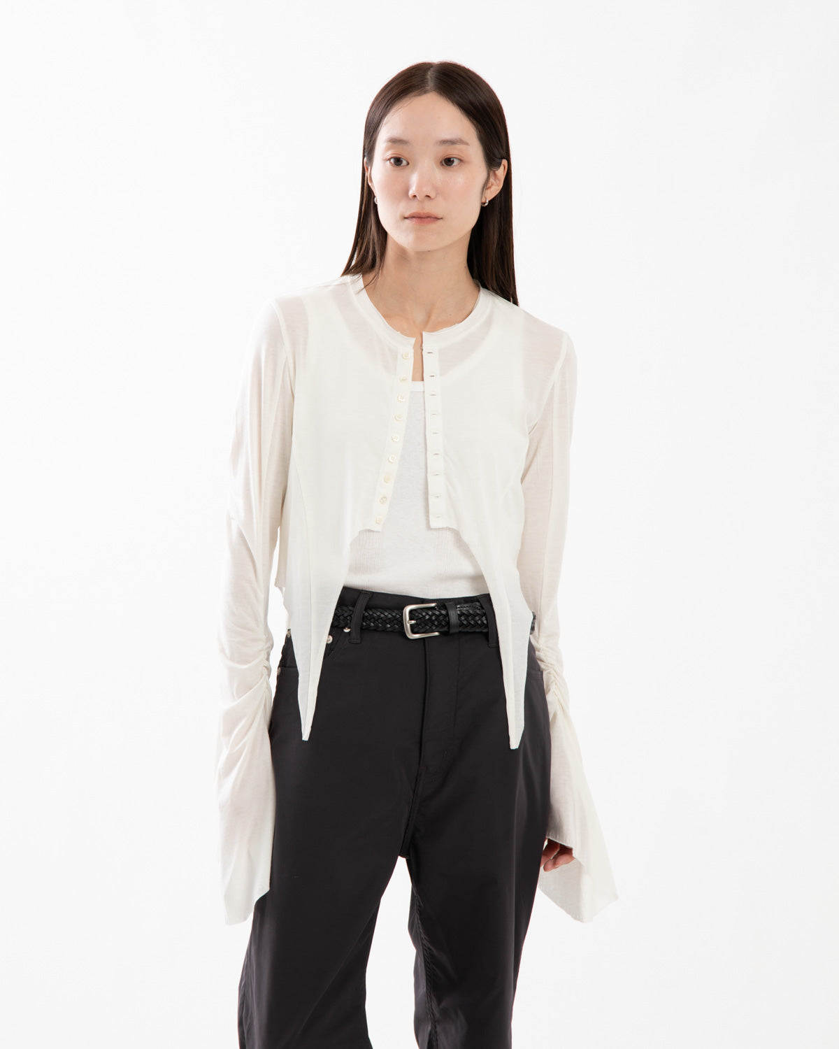 CUT-AND-SEWN CARDIGAN