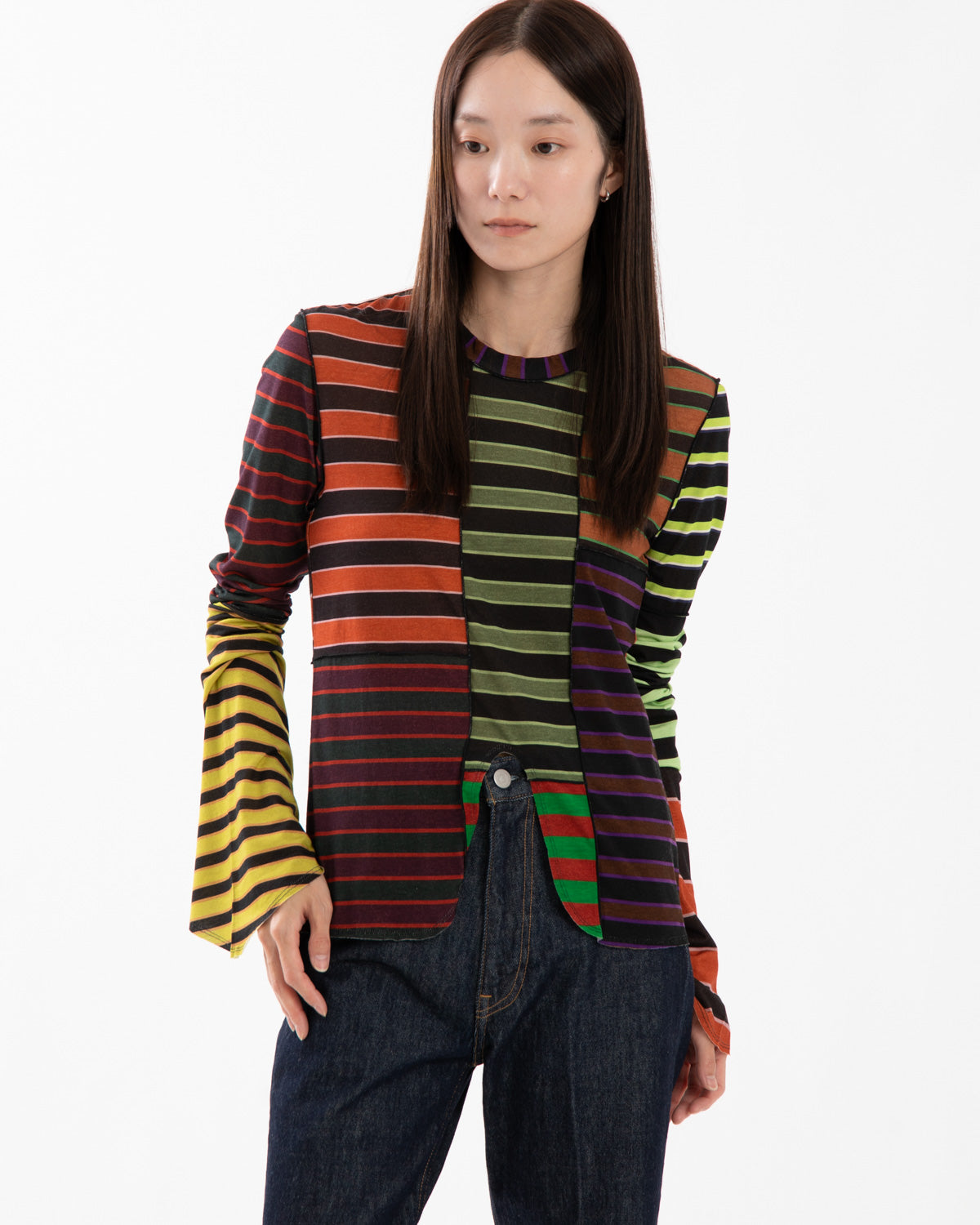 PRINTED LONG-SLEEVE TOP