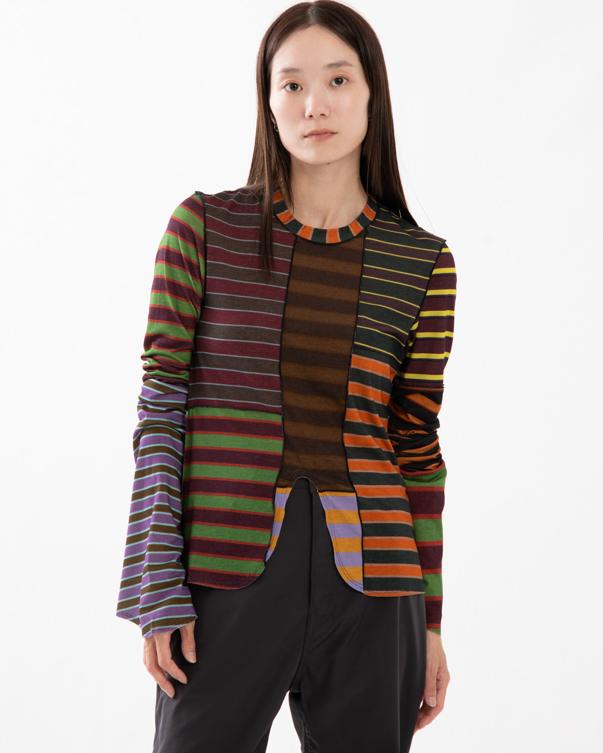 PRINTED LONG-SLEEVE TOP