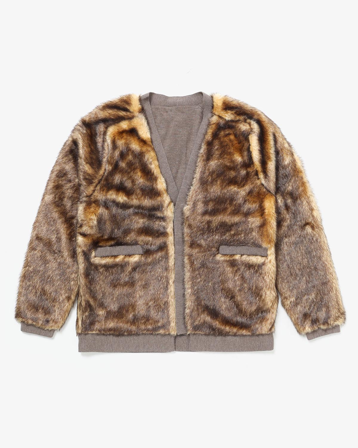 FAUX FUR CARDIGAN