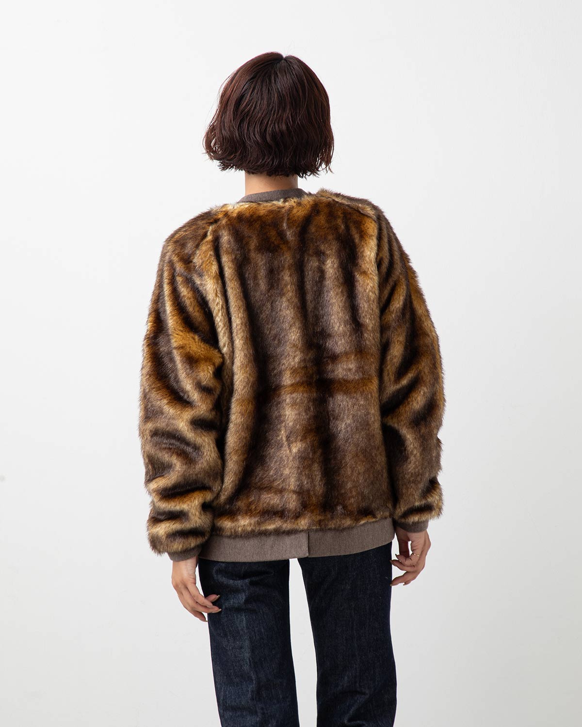 FAUX FUR CARDIGAN