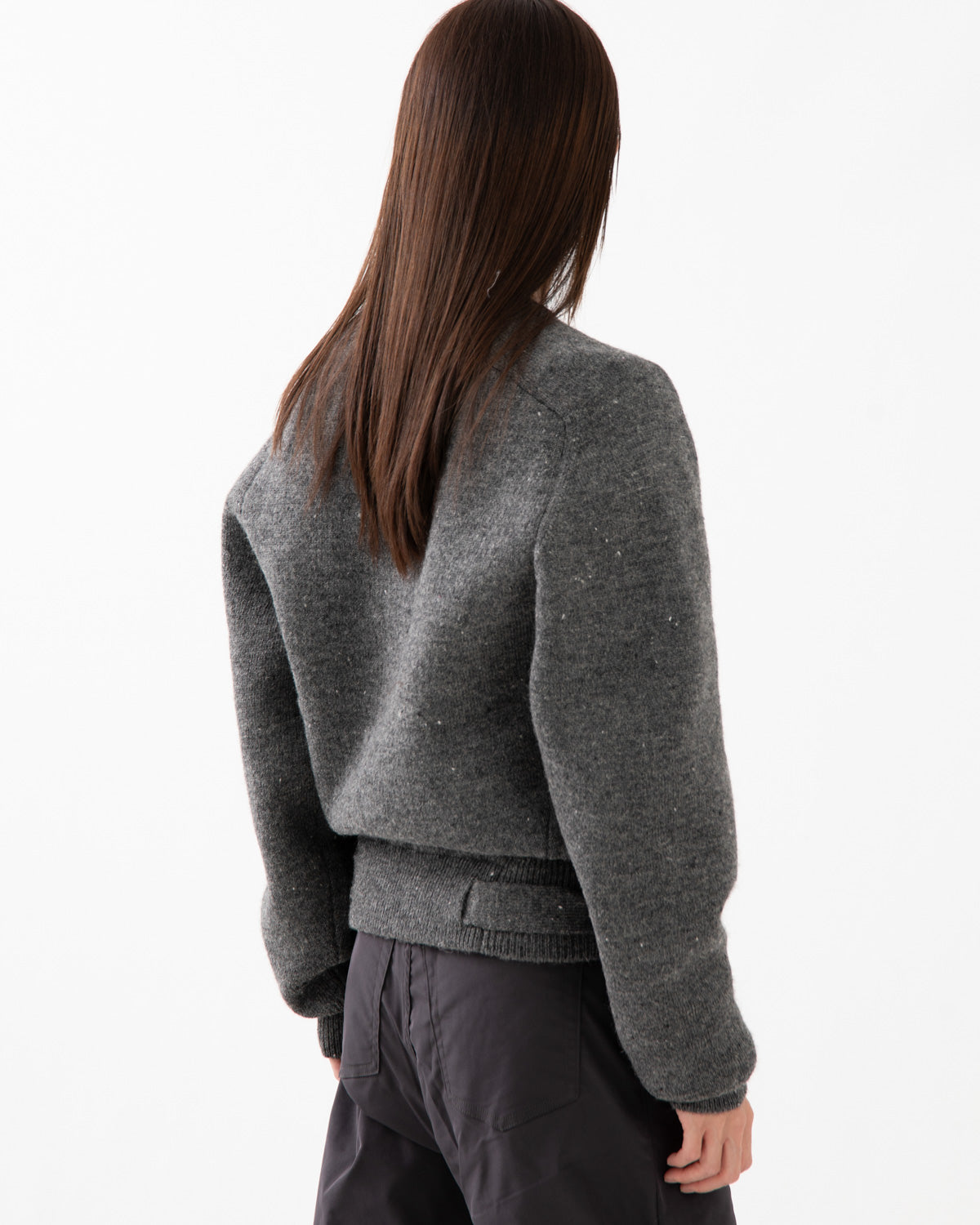 PLATED WOOL PULLOVER