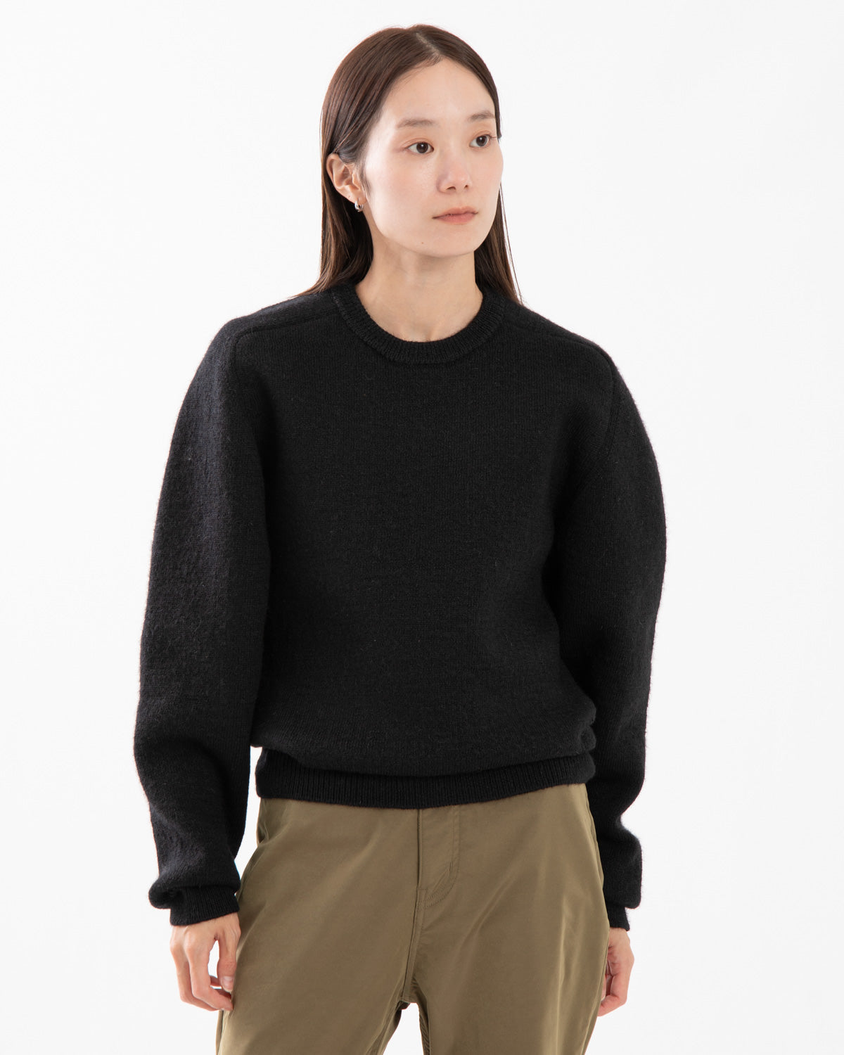 PLATED WOOL PULLOVER