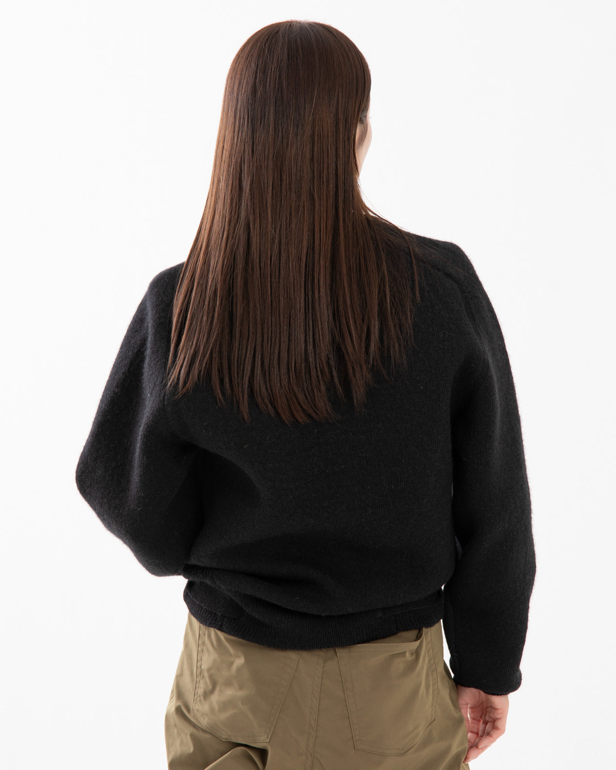 PLATED WOOL PULLOVER