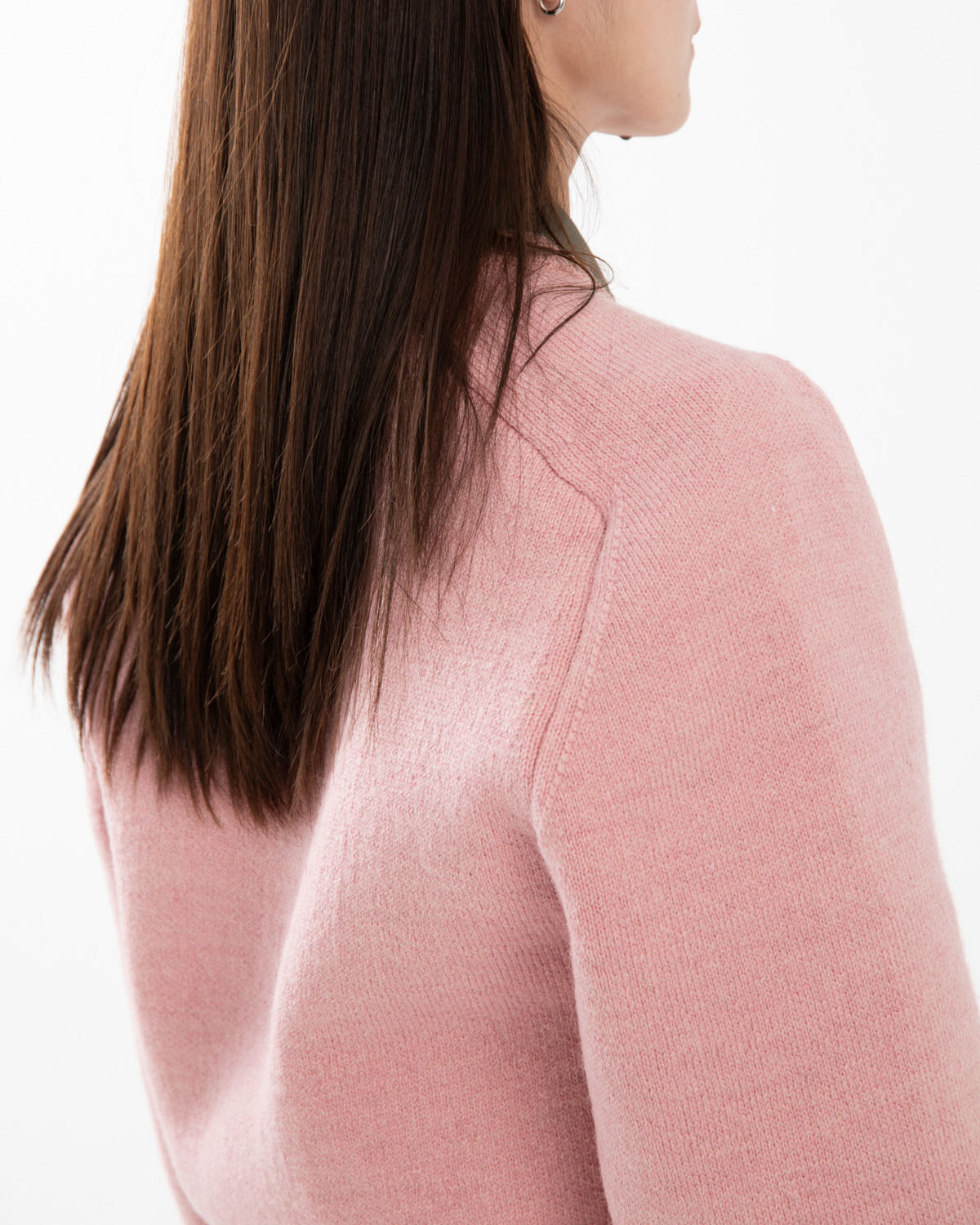PLATED WOOL PULLOVER