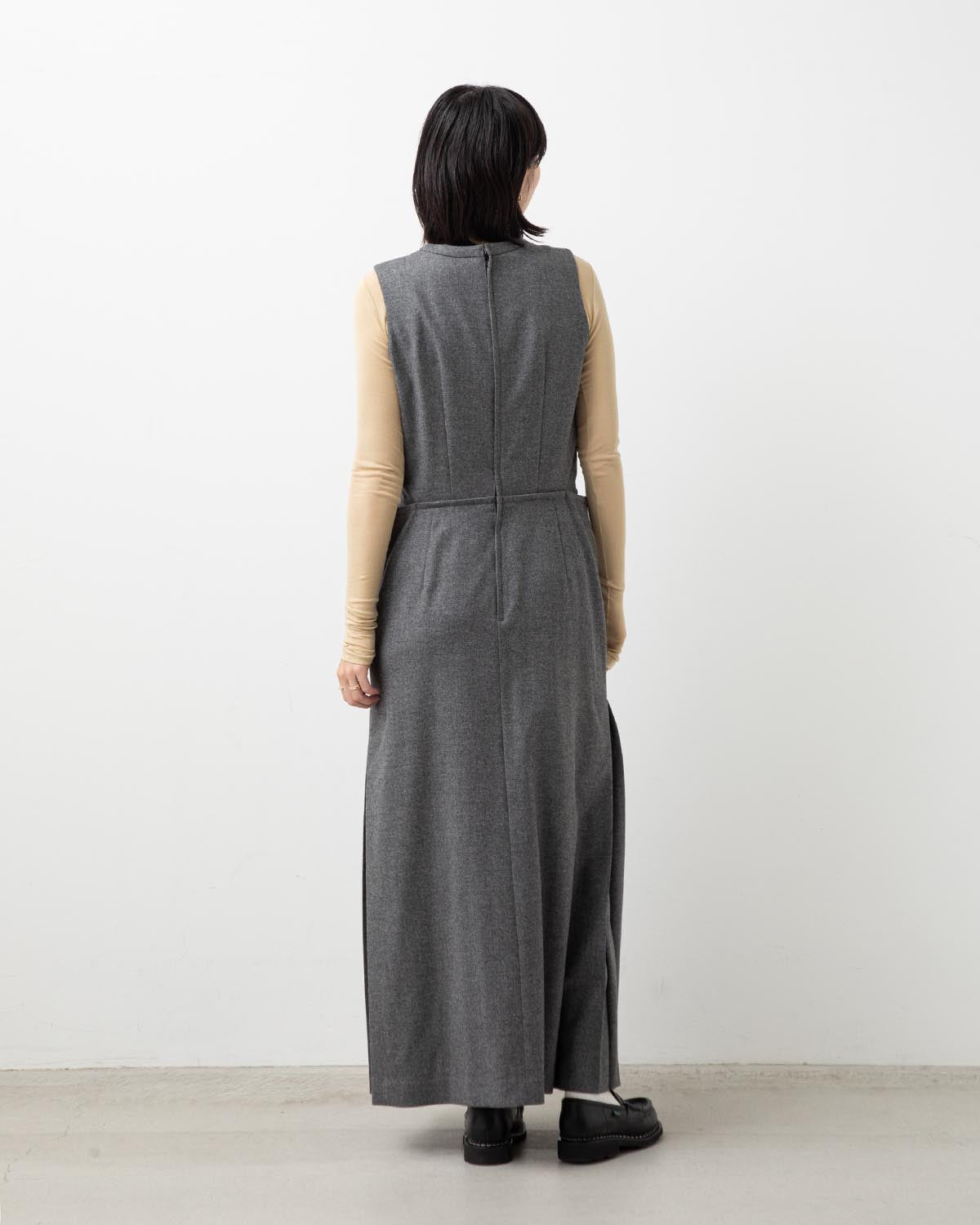 CASHMERE-BLEND FLANNEL DRESS