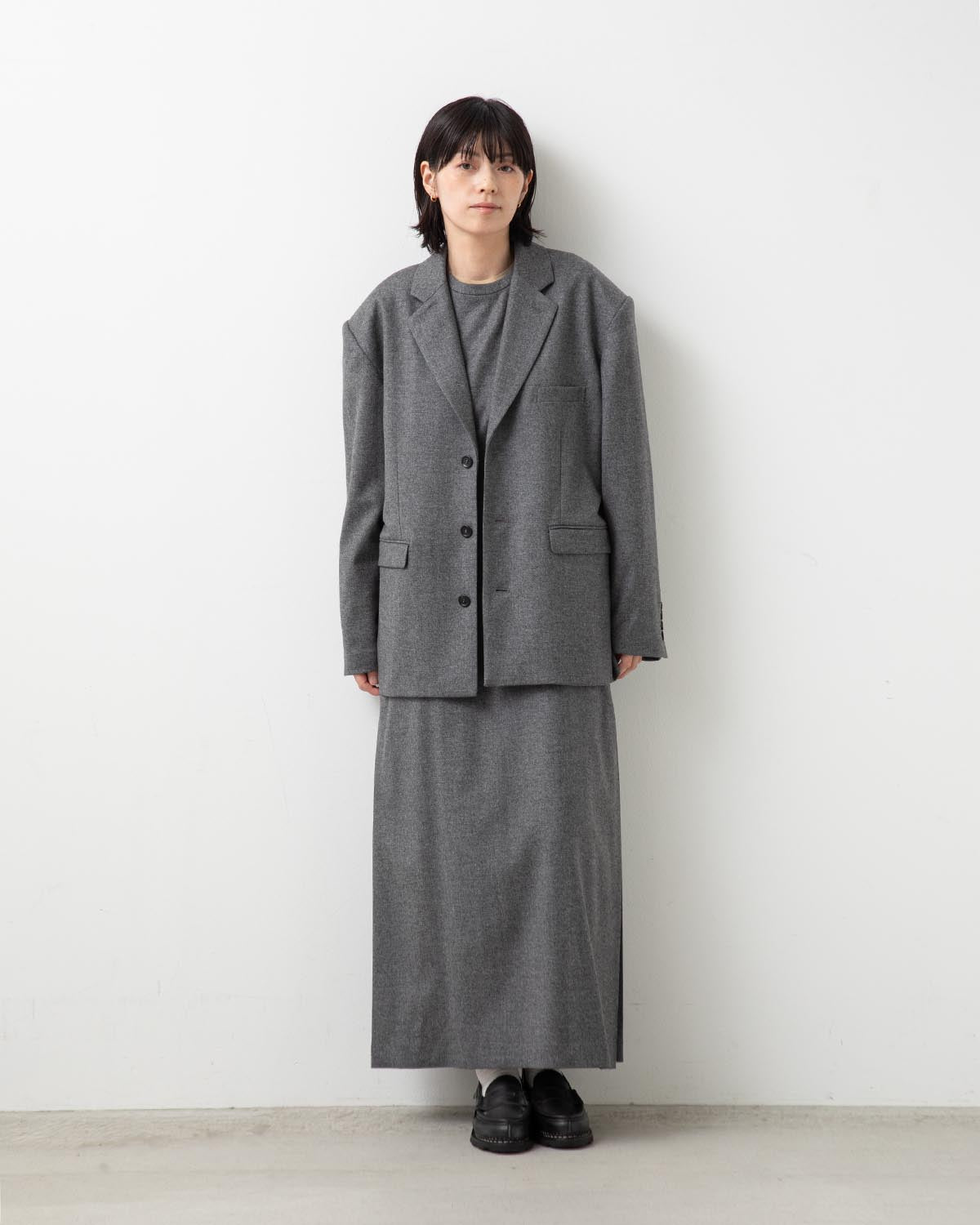 CASHMERE-BLEND FLANNEL DRESS