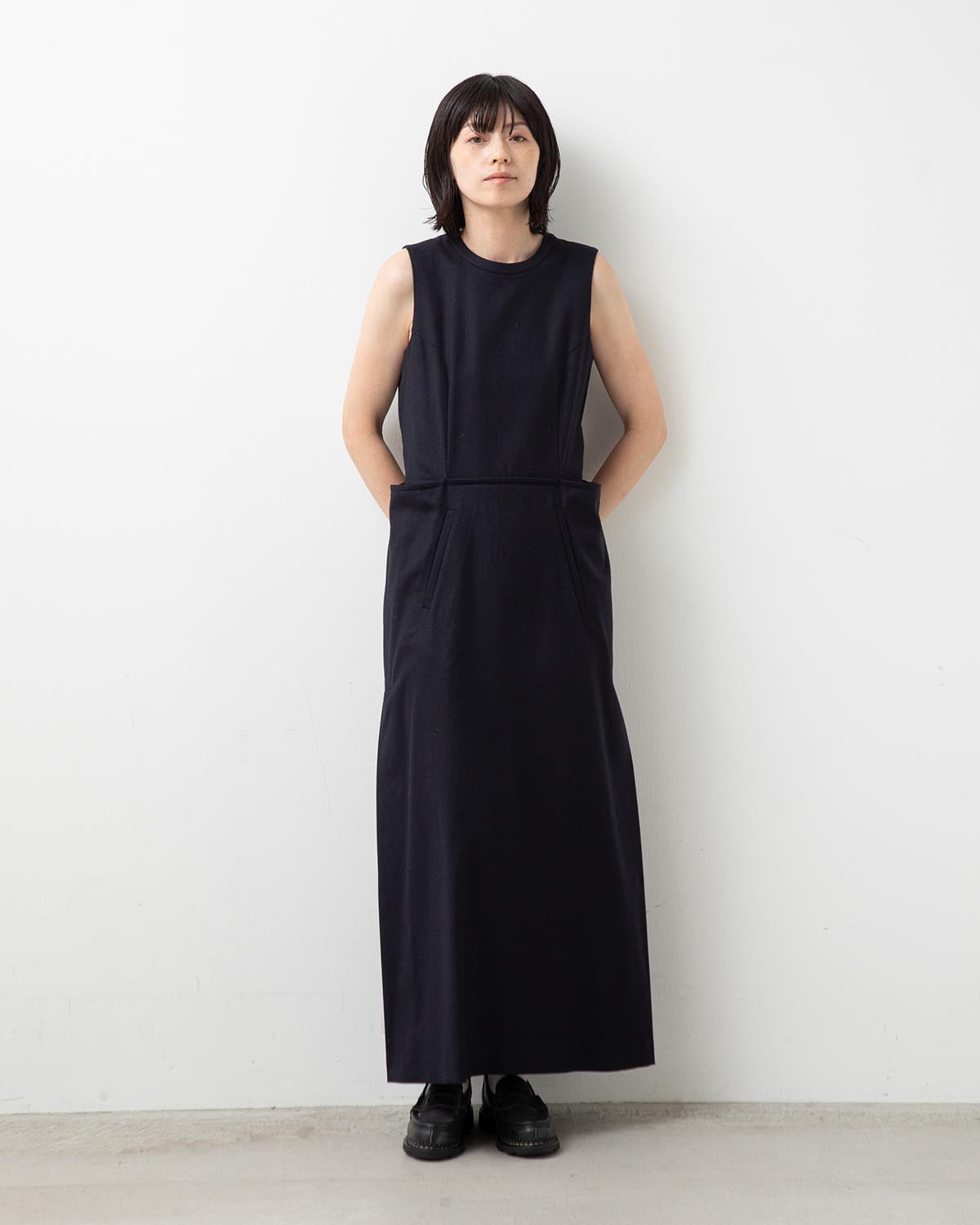 CASHMERE-BLEND FLANNEL DRESS