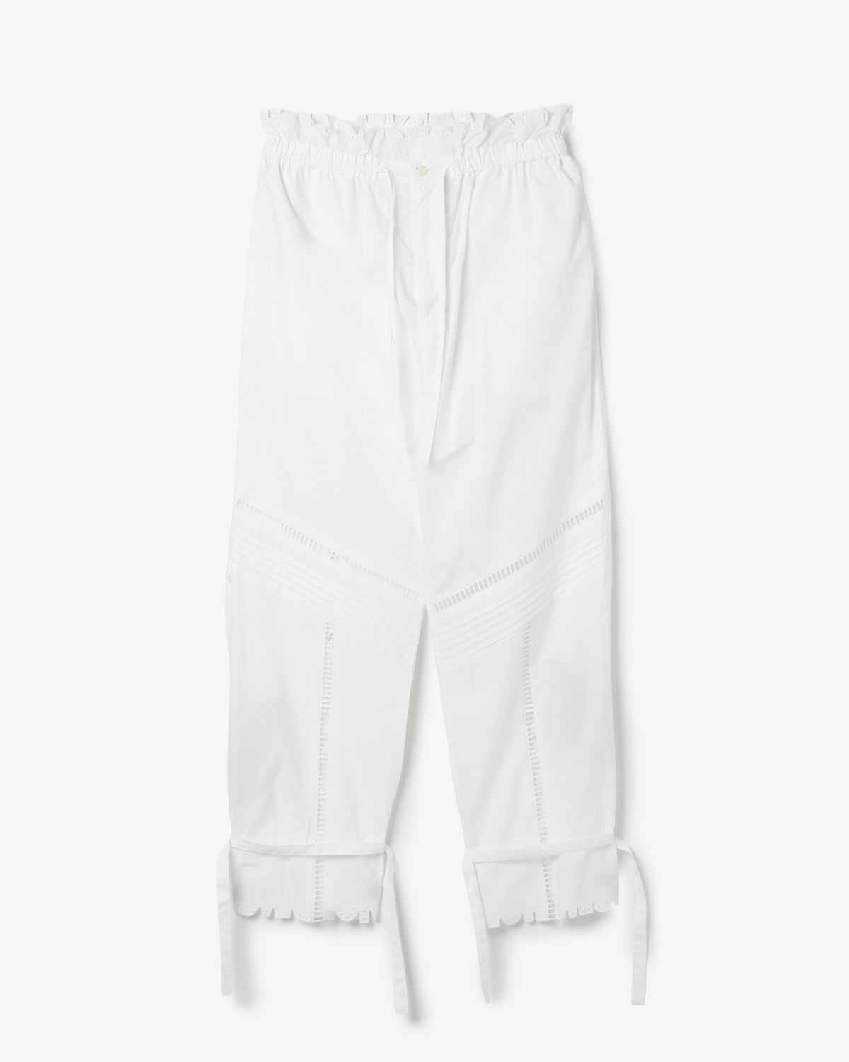 CUT RUFFLE TROUSERS