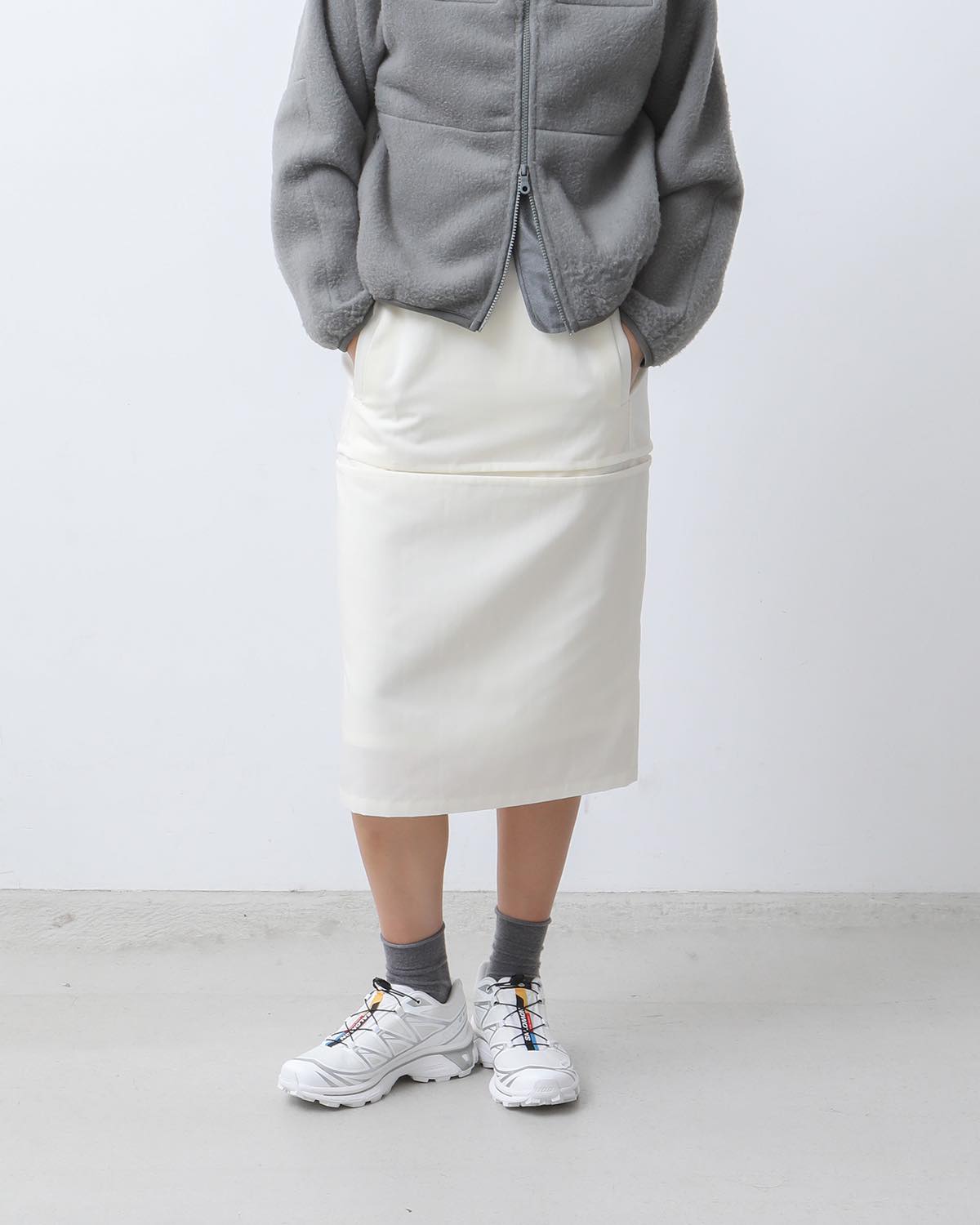 NYLON WOOL SKIRT