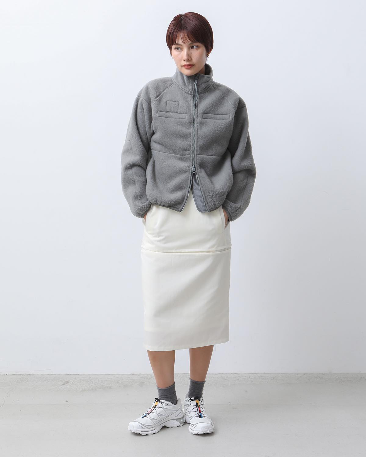 NYLON WOOL SKIRT