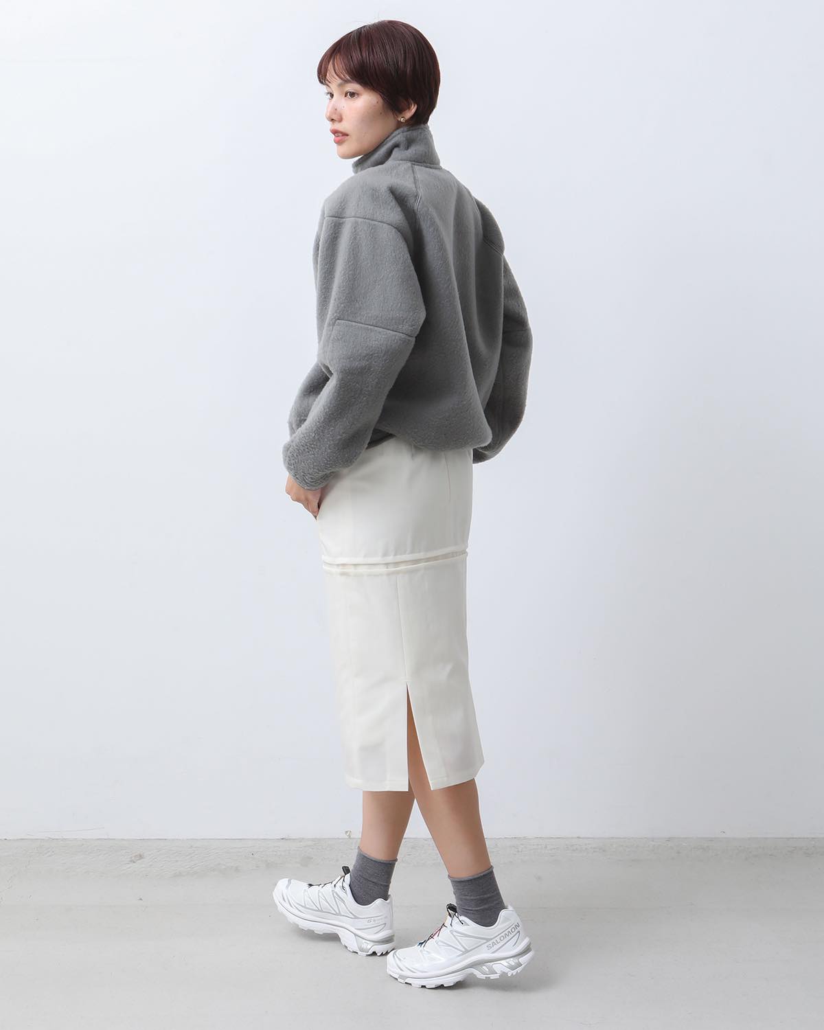 NYLON WOOL SKIRT