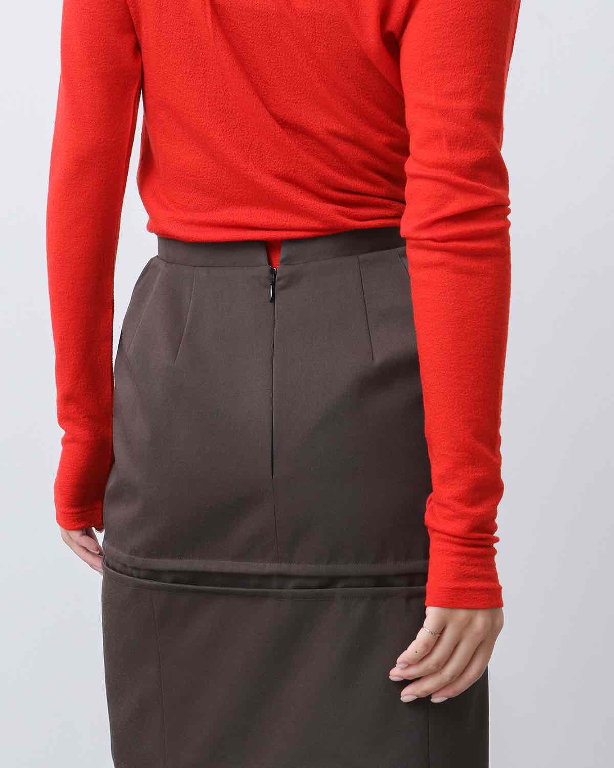 NYLON WOOL SKIRT