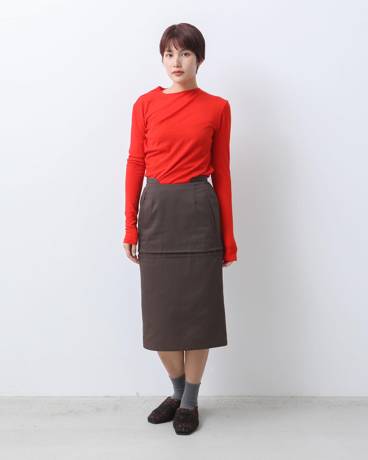 NYLON WOOL SKIRT