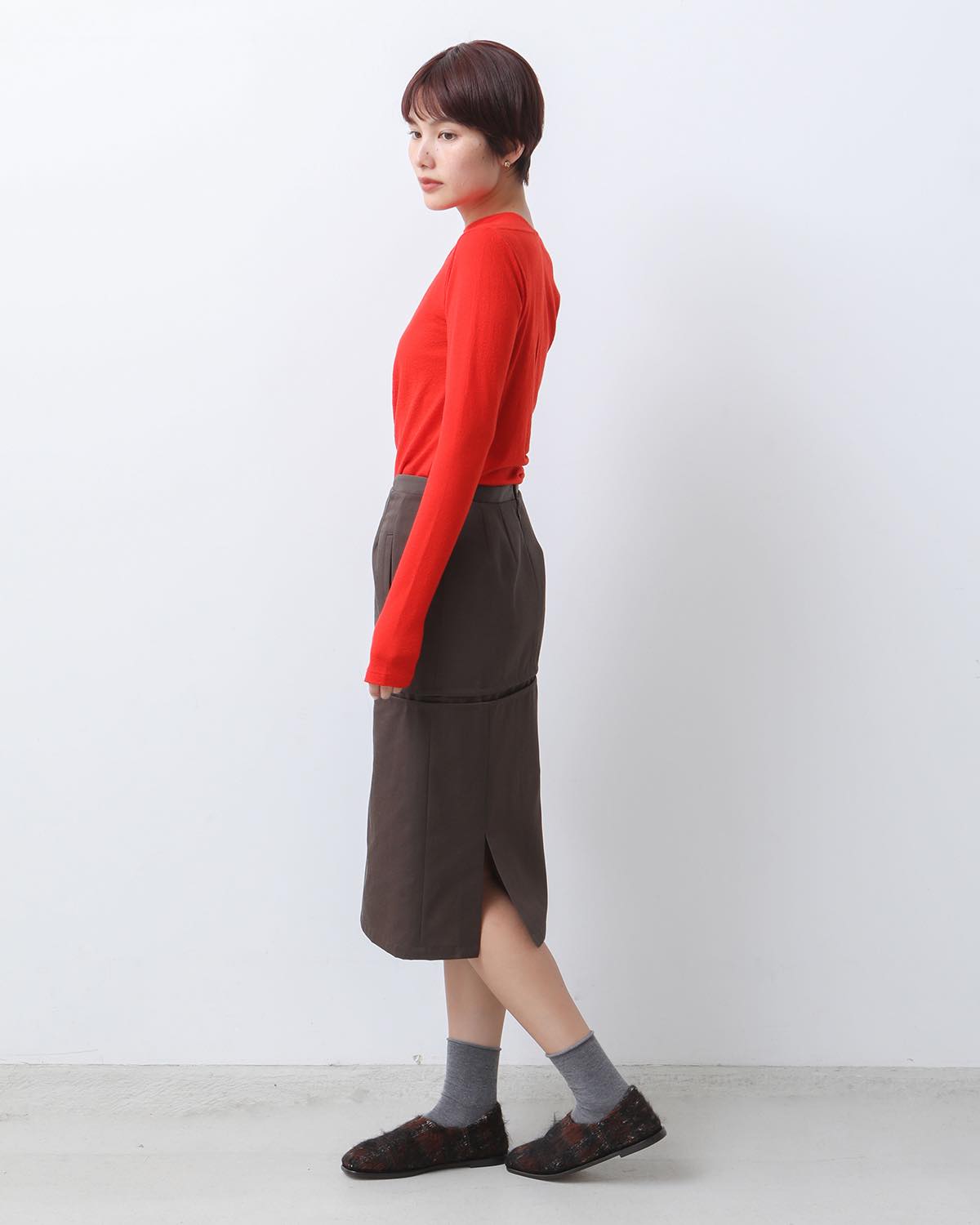 NYLON WOOL SKIRT