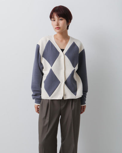 QUILT BORDER ARGYLE CARDIGAN