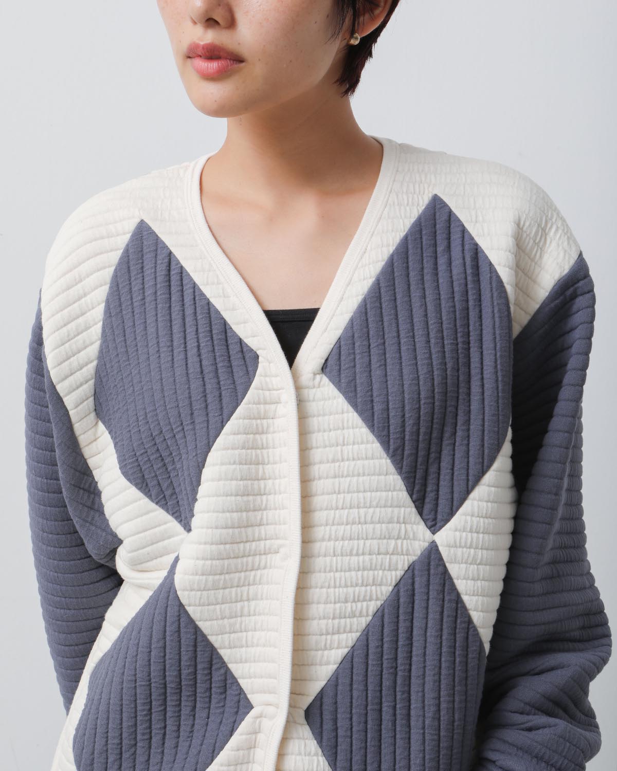 QUILT BORDER ARGYLE CARDIGAN