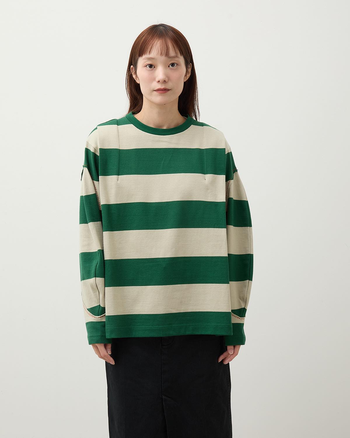 BORDER BIG SLEEVE TEE