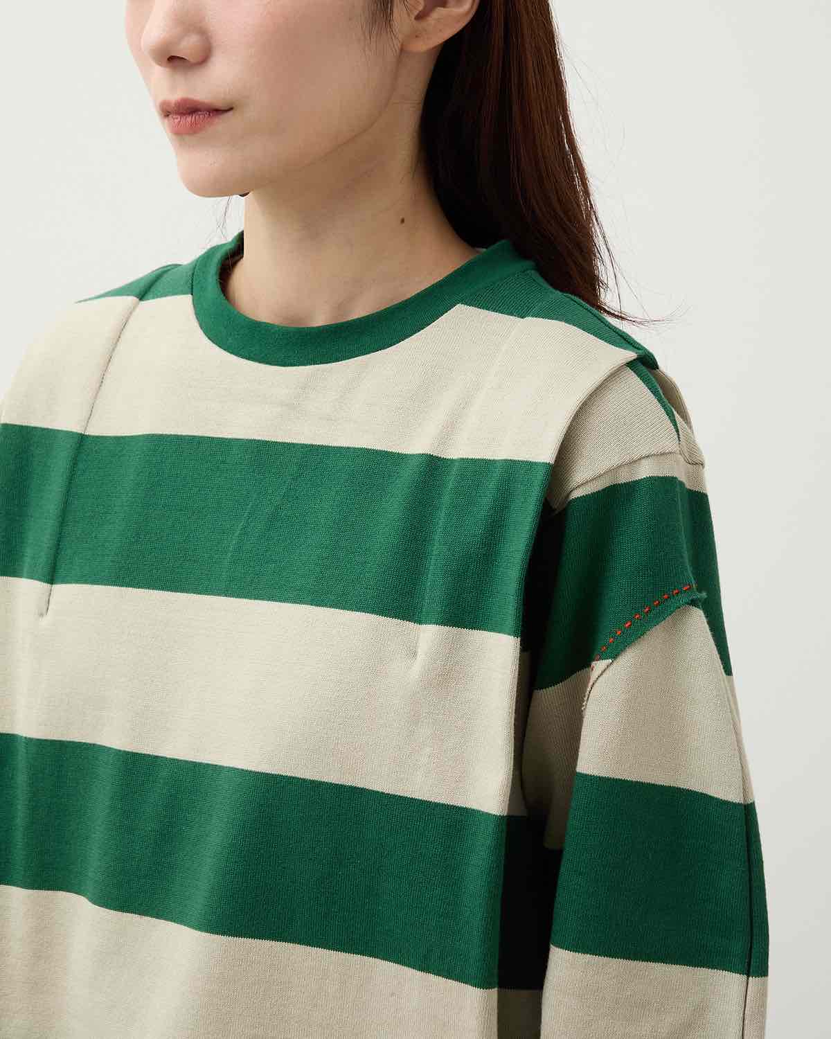 BORDER BIG SLEEVE TEE