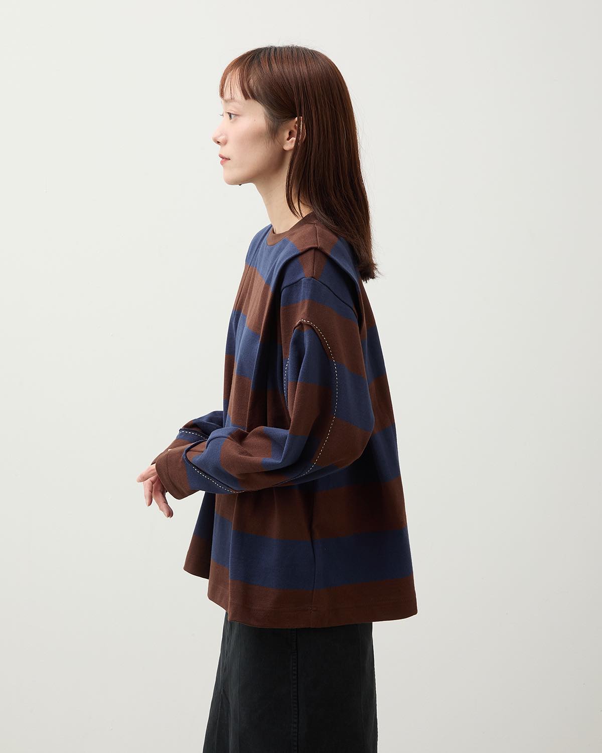 BORDER BIG SLEEVE TEE