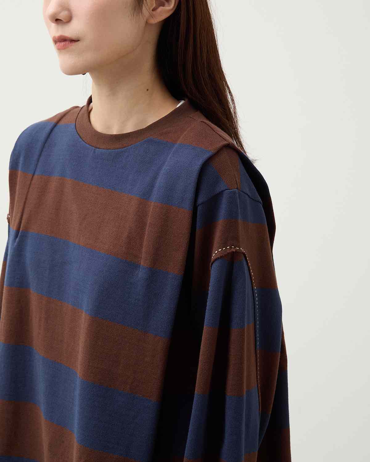 BORDER BIG SLEEVE TEE