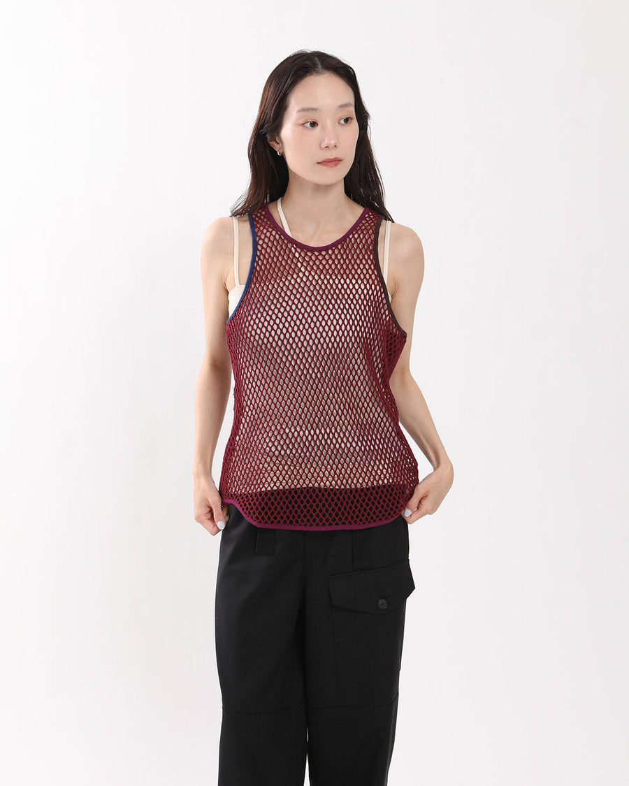 トップス jonnlynx MESH FLOWER TANK mesh flower tank – jonnlynx offical store