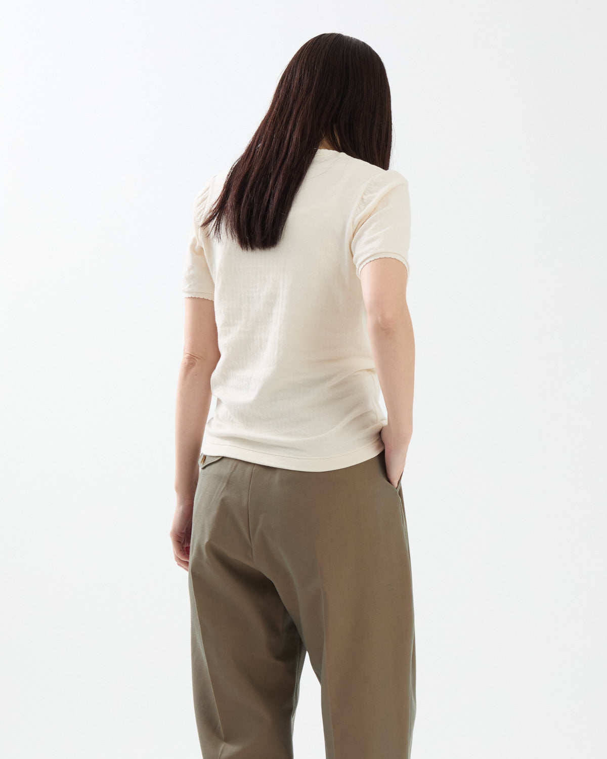 SHELL-EDGE DOUBLE-LAYER TEE