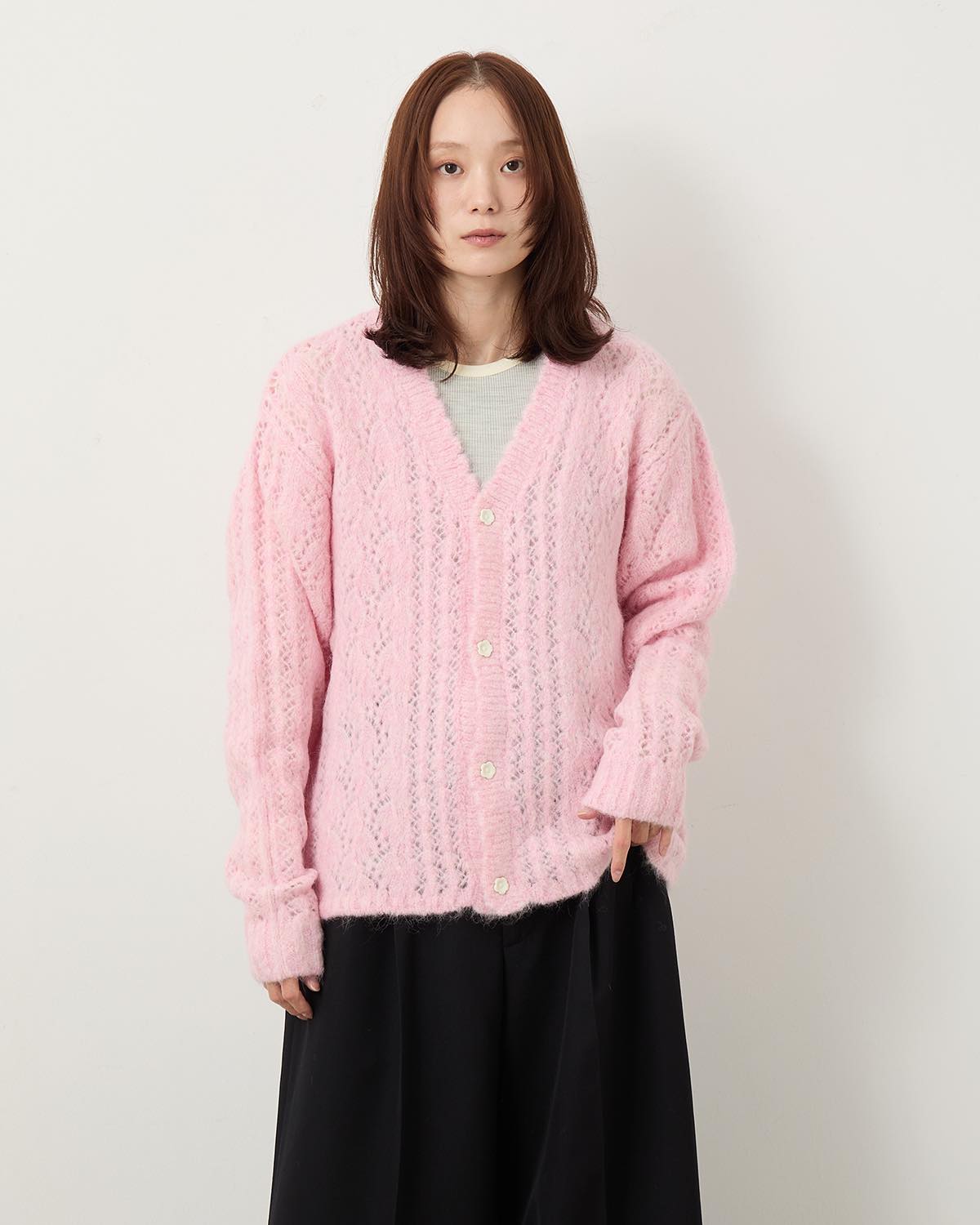 MOHAIR SUKASHI KNIT CARDIGAN