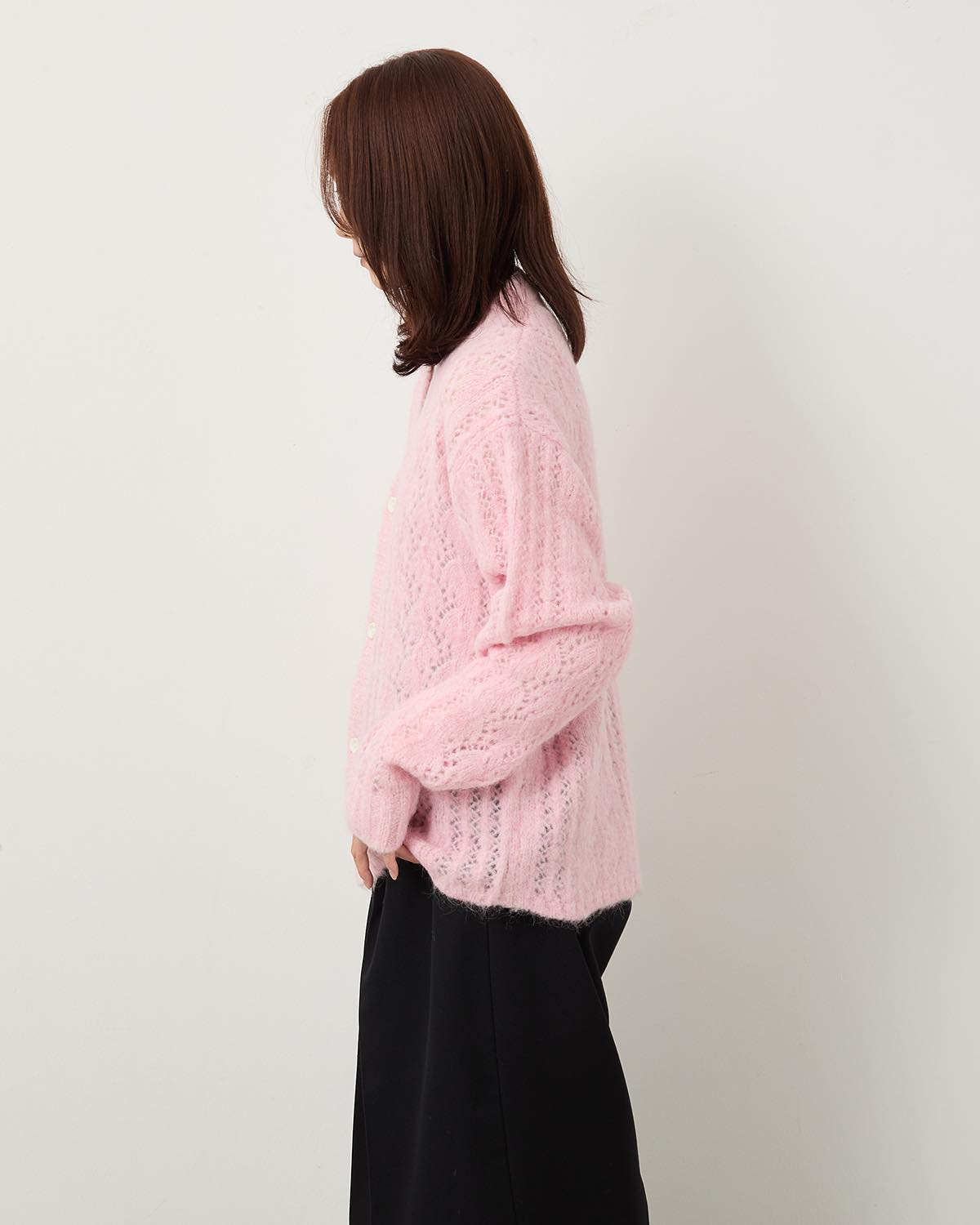MOHAIR SUKASHI KNIT CARDIGAN