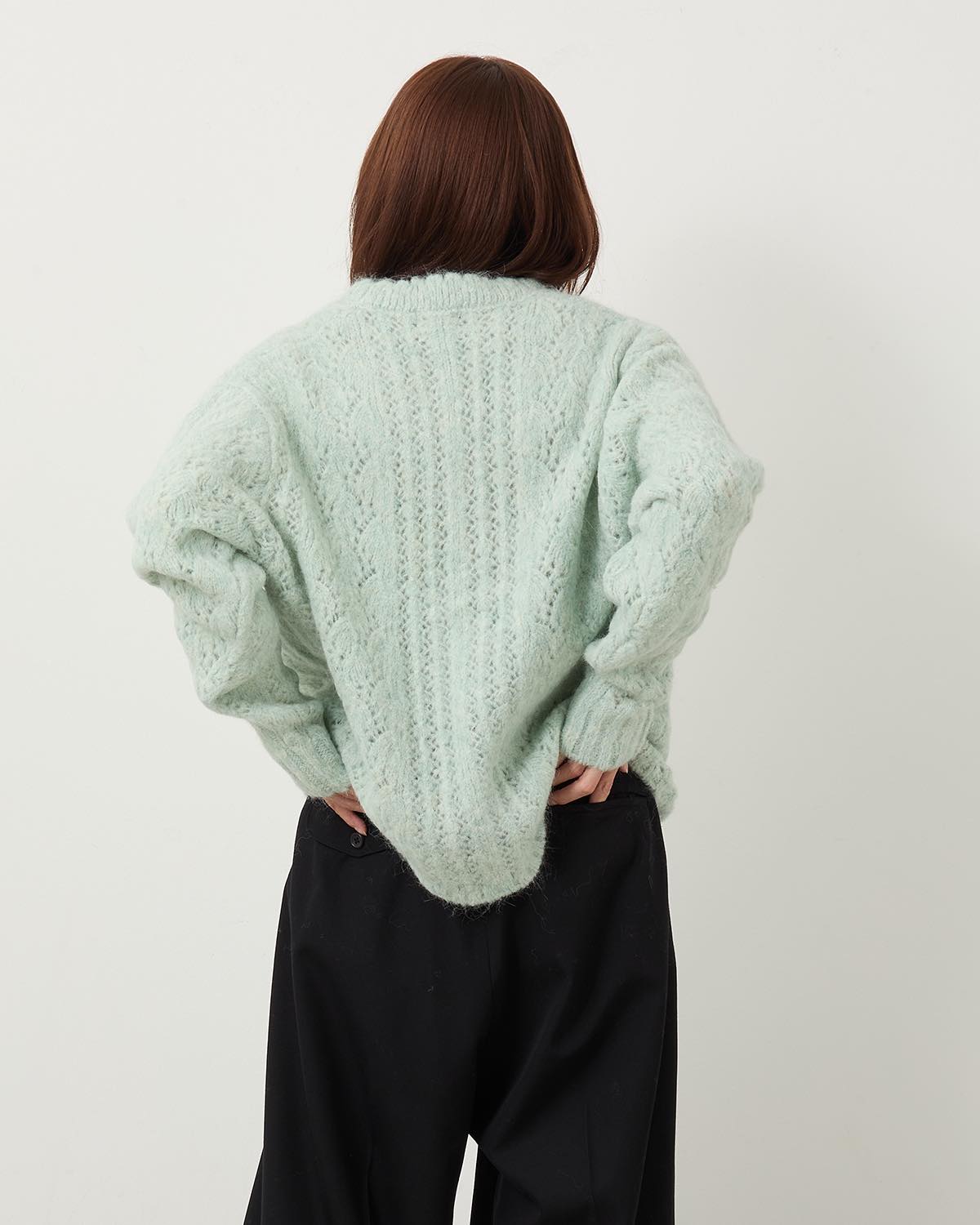 MOHAIR SUKASHI KNIT CARDIGAN