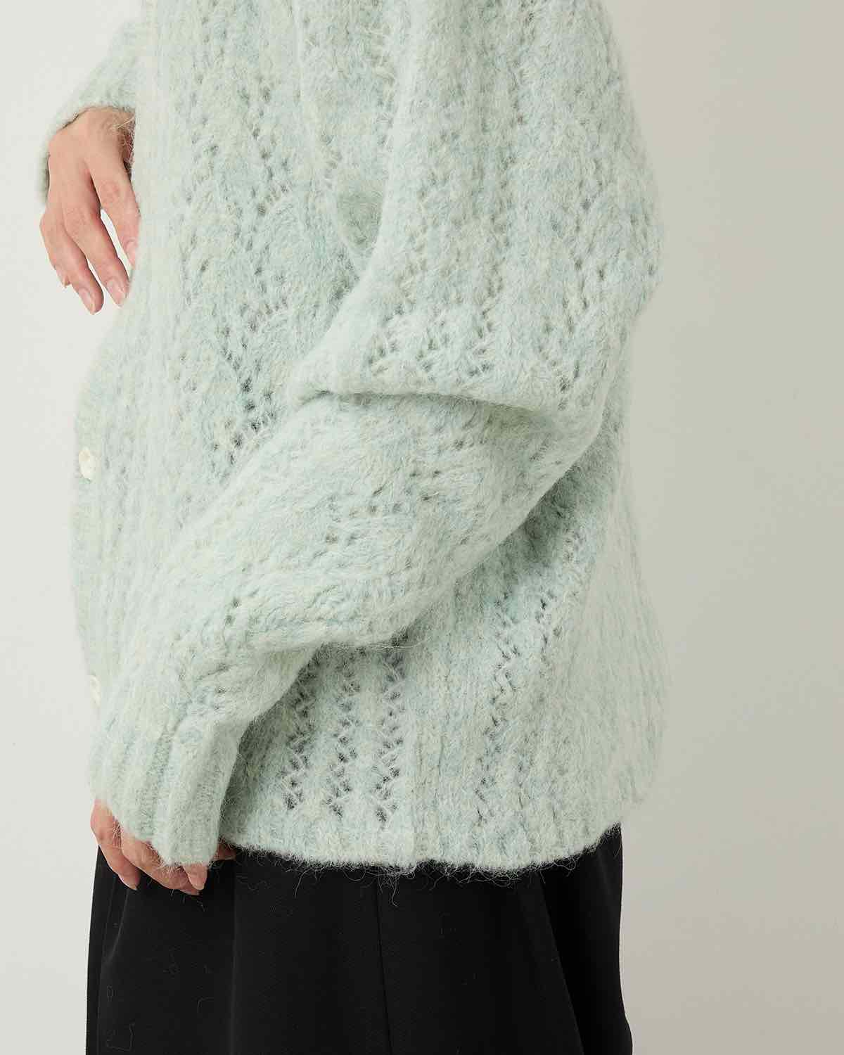 MOHAIR SUKASHI KNIT CARDIGAN