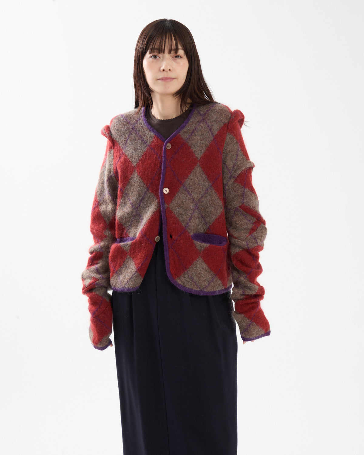 LUMPY ARGYLE CARDIGAN