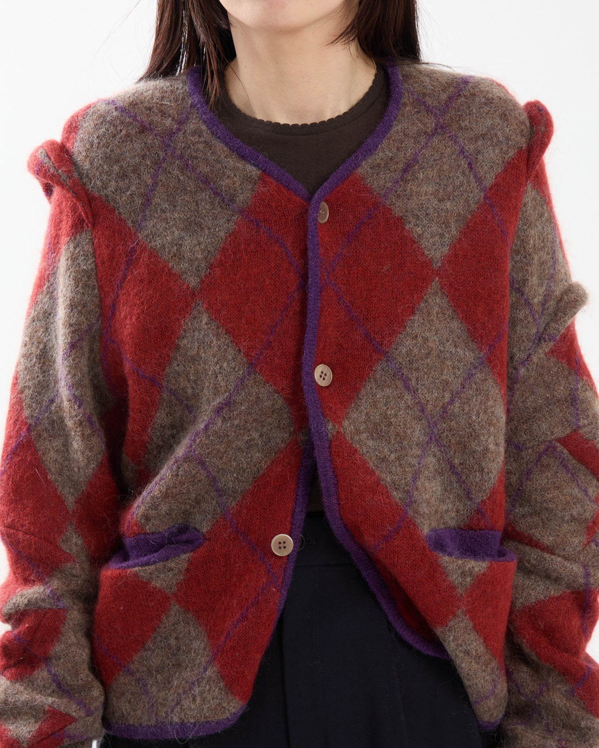 LUMPY ARGYLE CARDIGAN