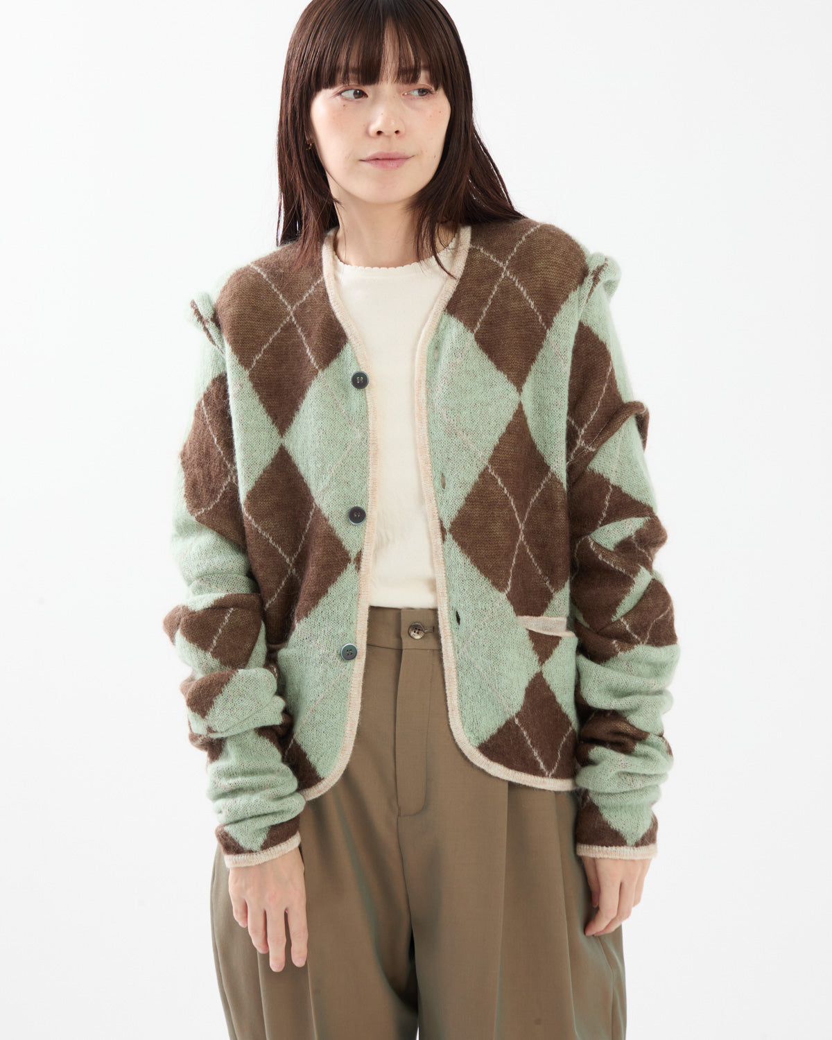 LUMPY ARGYLE CARDIGAN