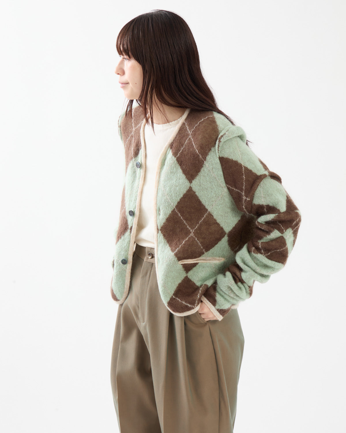 LUMPY ARGYLE CARDIGAN
