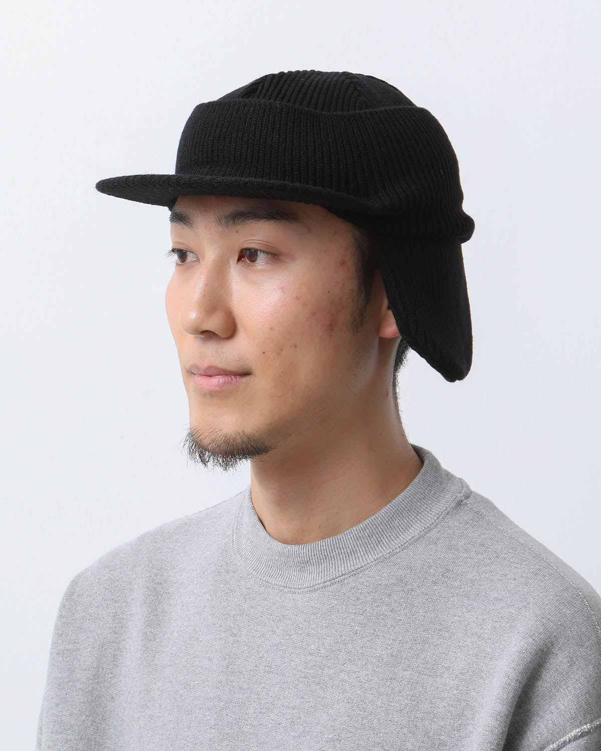 WOOL KNIT EAR CAP